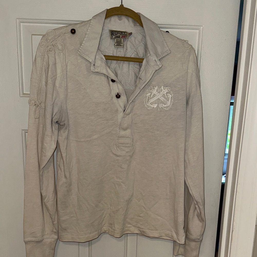 Rugby Ralph Lauren Off-White Embroidered Pullover